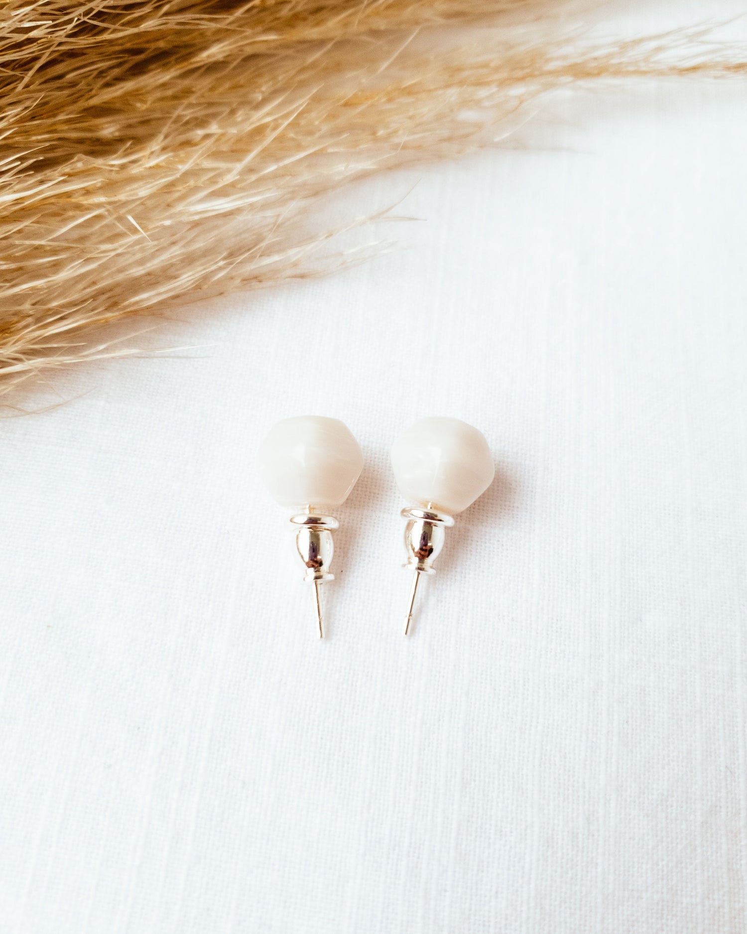 Faux Pearl Studs