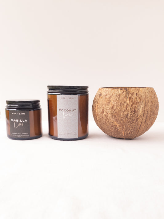 Coconut shell Candle